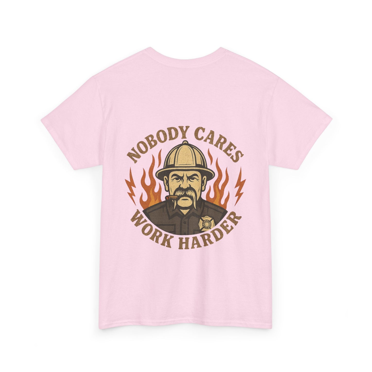 Angry Fire Chief Tee – Unisex Heavy Cotton Shirt, Casual Wear, Gift for Firefighters, Motivational Tee, Everyday Apparel