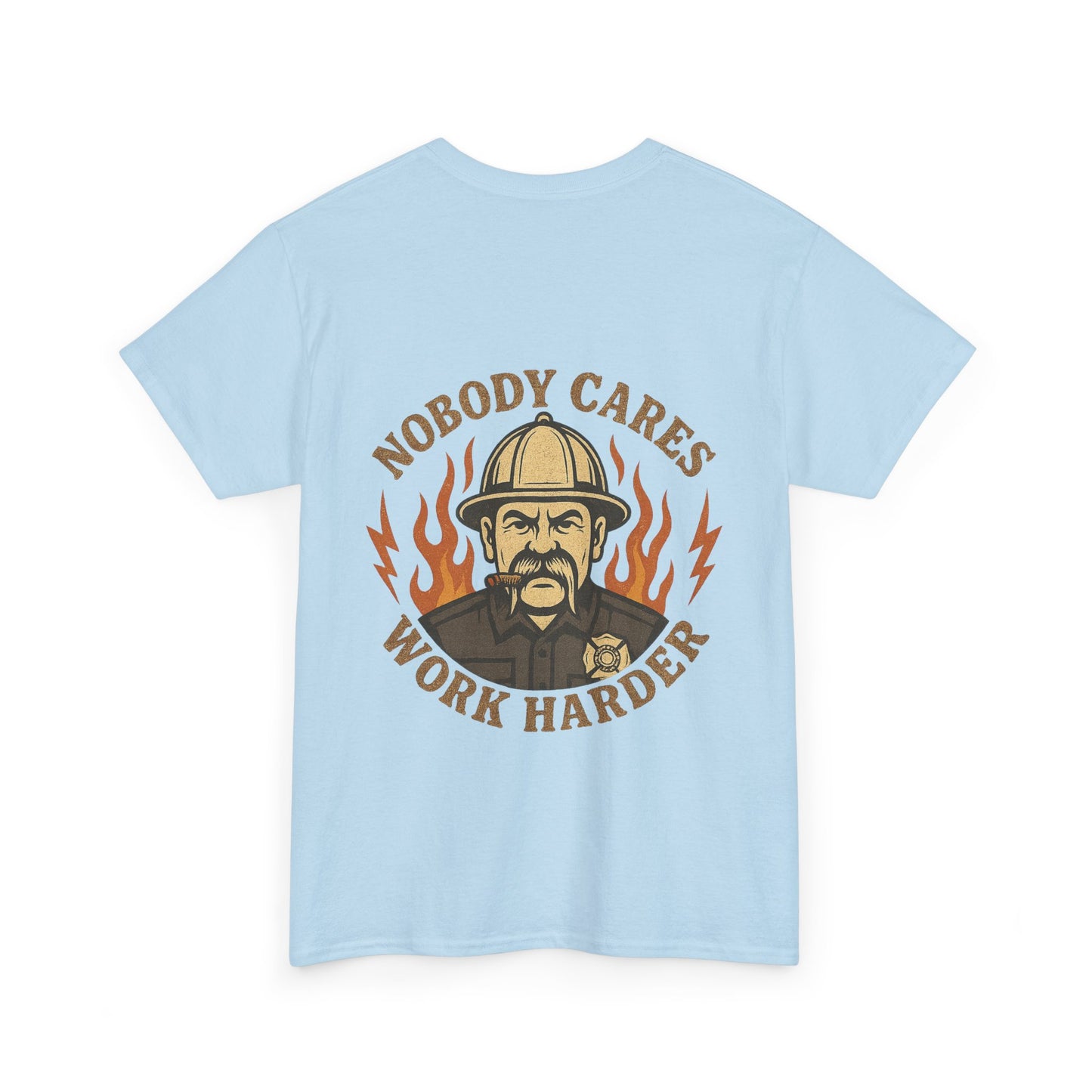 Angry Fire Chief Tee – Unisex Heavy Cotton Shirt, Casual Wear, Gift for Firefighters, Motivational Tee, Everyday Apparel