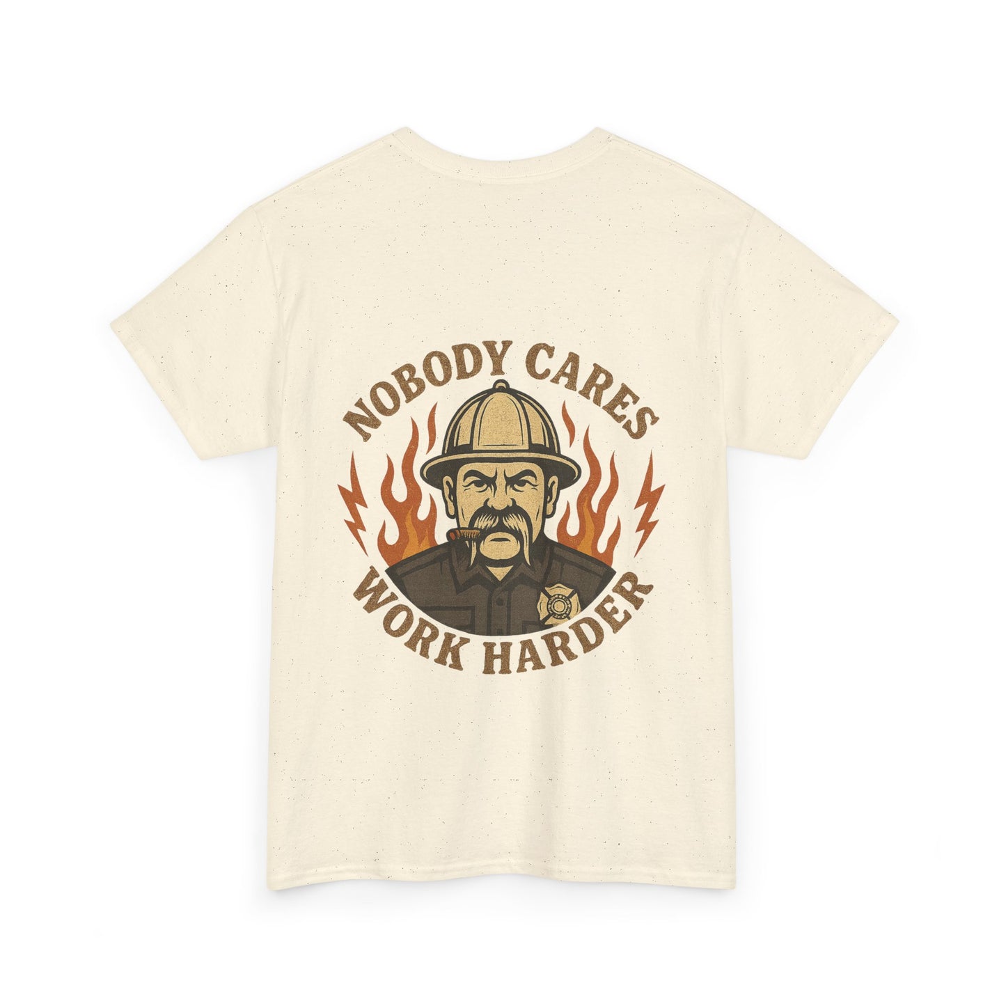 Angry Fire Chief Tee – Unisex Heavy Cotton Shirt, Casual Wear, Gift for Firefighters, Motivational Tee, Everyday Apparel