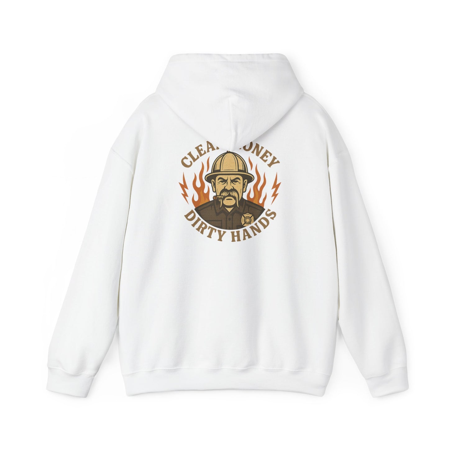 Angry Fire Chief Unisex Hooded Sweatshirt - Bold Graphic Design for Firefighter Enthusiasts