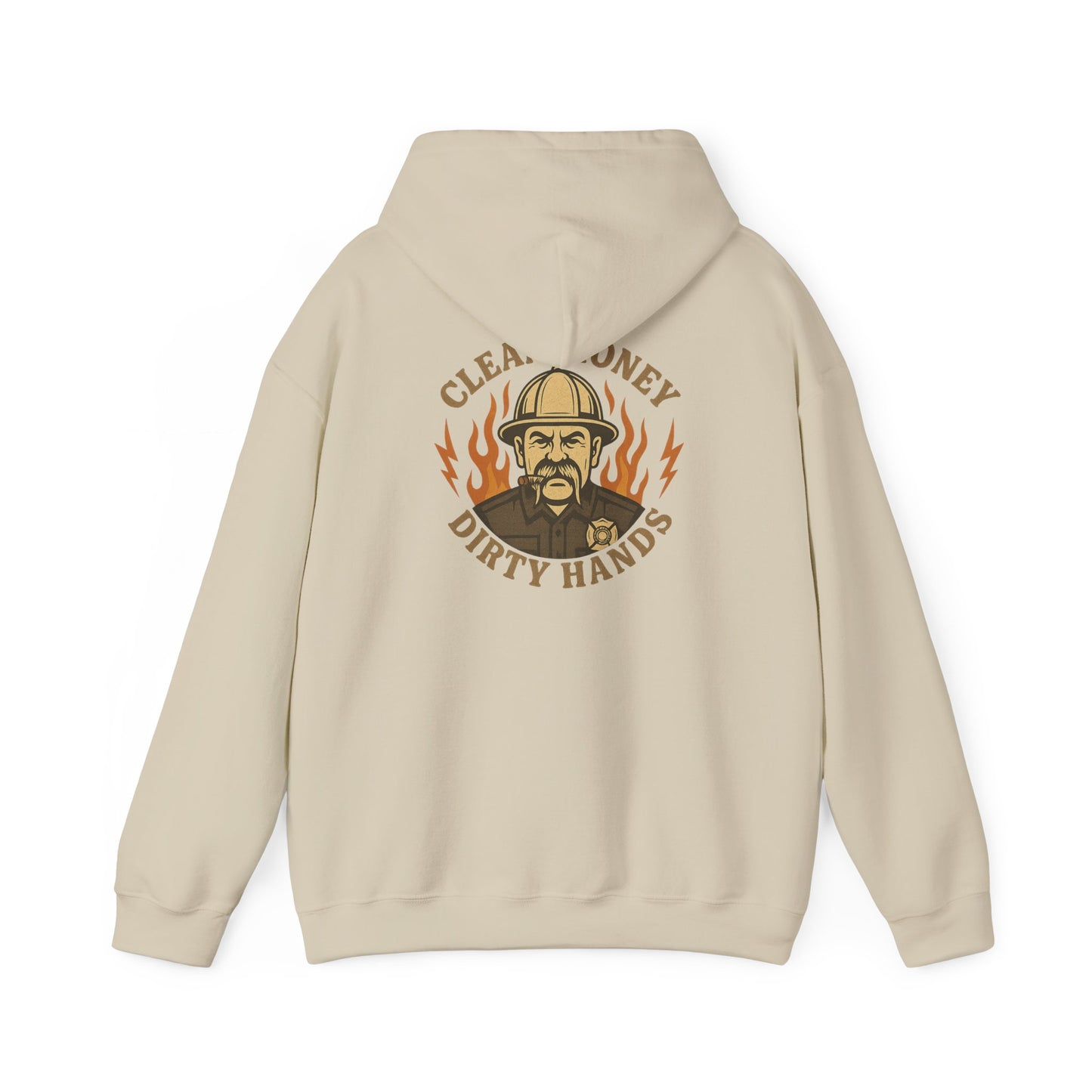 Angry Fire Chief Unisex Hooded Sweatshirt - Bold Graphic Design for Firefighter Enthusiasts