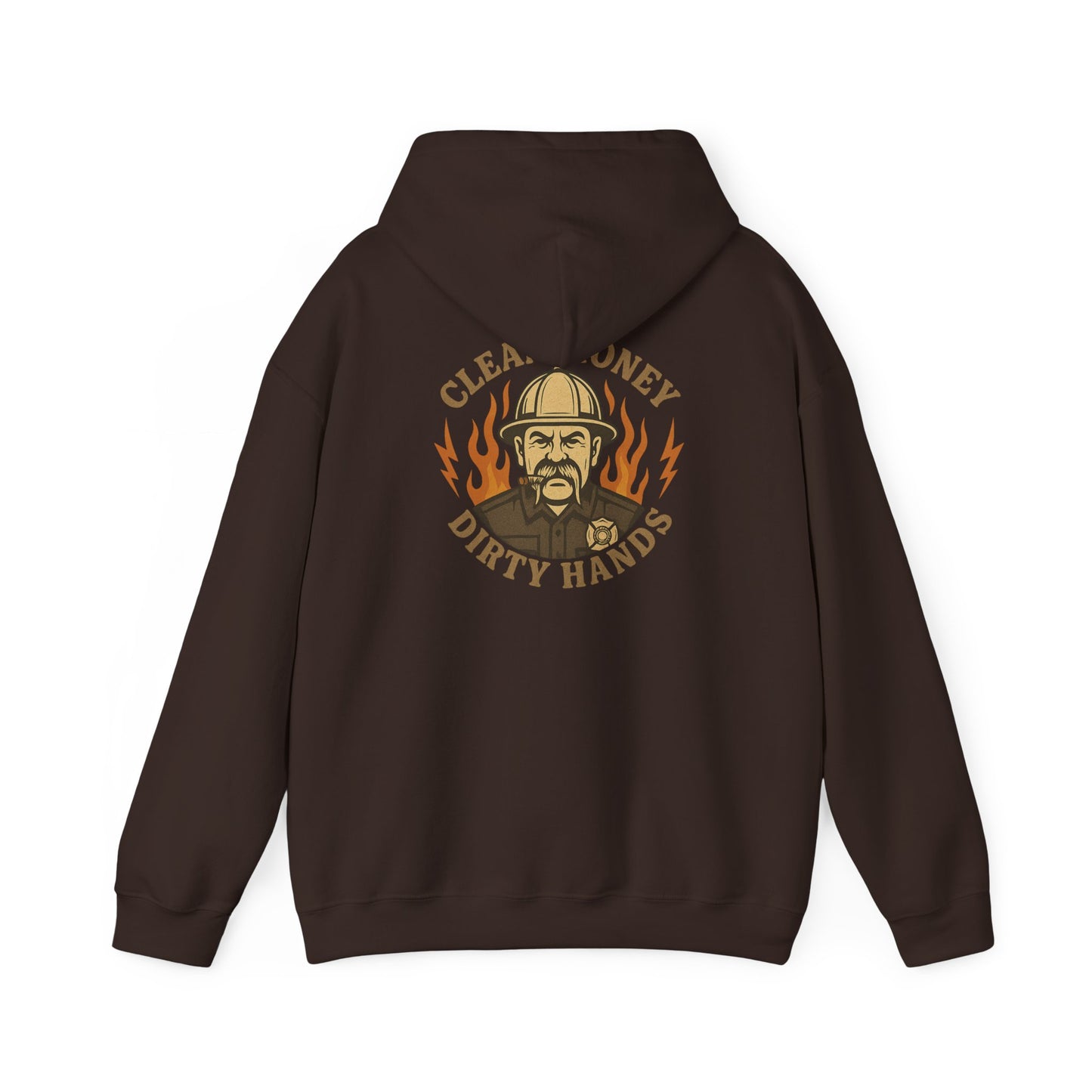 Angry Fire Chief Unisex Hooded Sweatshirt - Bold Graphic Design for Firefighter Enthusiasts