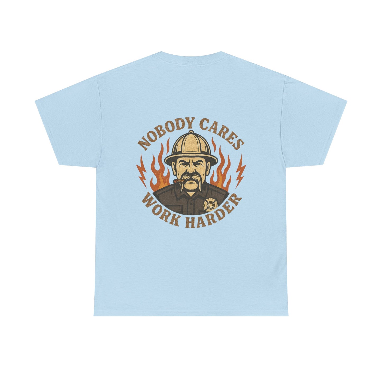 Angry Fire Chief Tee – Unisex Heavy Cotton Shirt, Casual Wear, Gift for Firefighters, Motivational Tee, Everyday Apparel