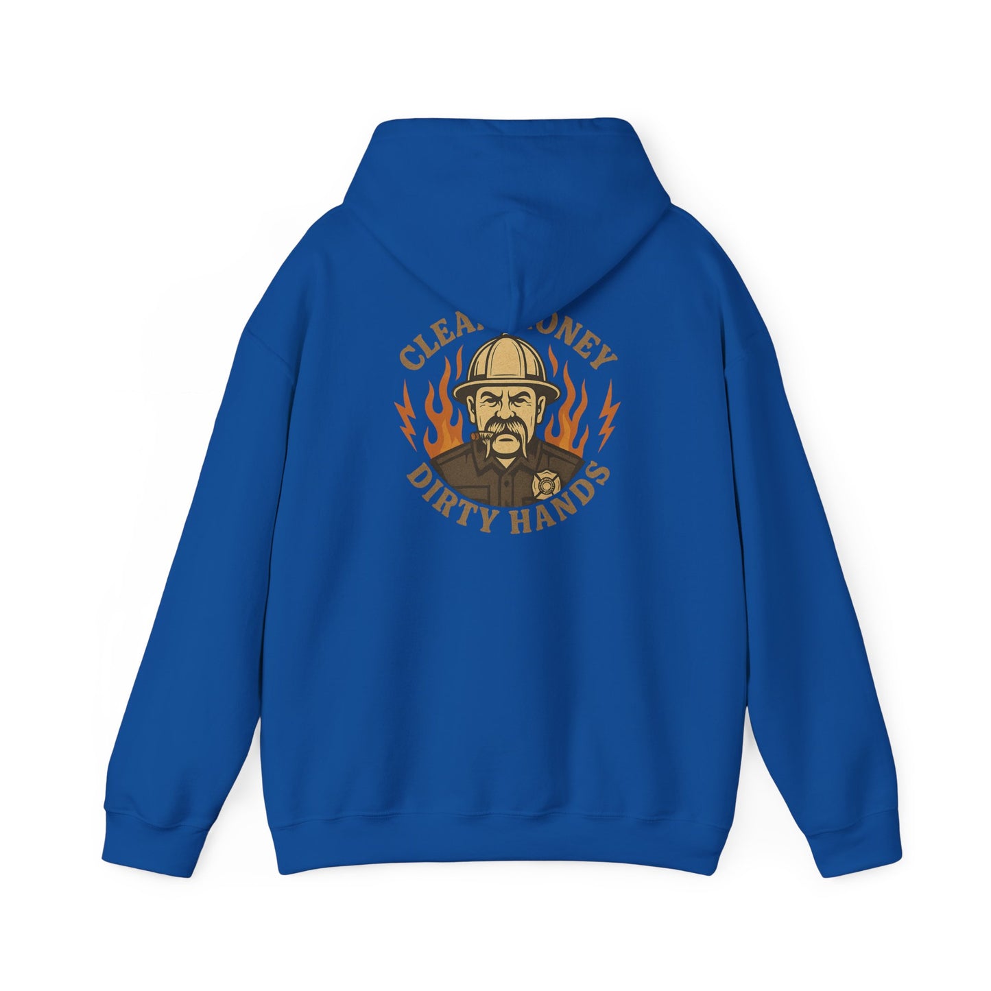 Angry Fire Chief Unisex Hooded Sweatshirt - Bold Graphic Design for Firefighter Enthusiasts
