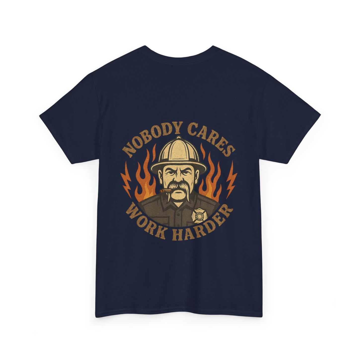 Angry Fire Chief Tee – Unisex Heavy Cotton Shirt, Casual Wear, Gift for Firefighters, Motivational Tee, Everyday Apparel