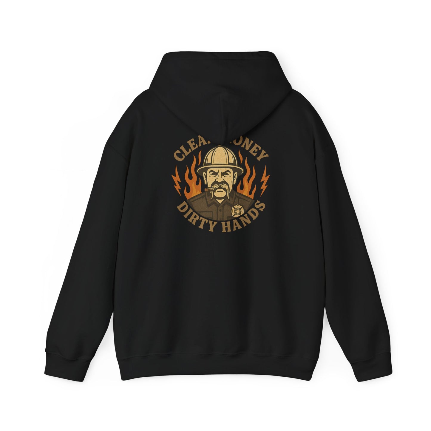 Angry Fire Chief Unisex Hooded Sweatshirt - Bold Graphic Design for Firefighter Enthusiasts
