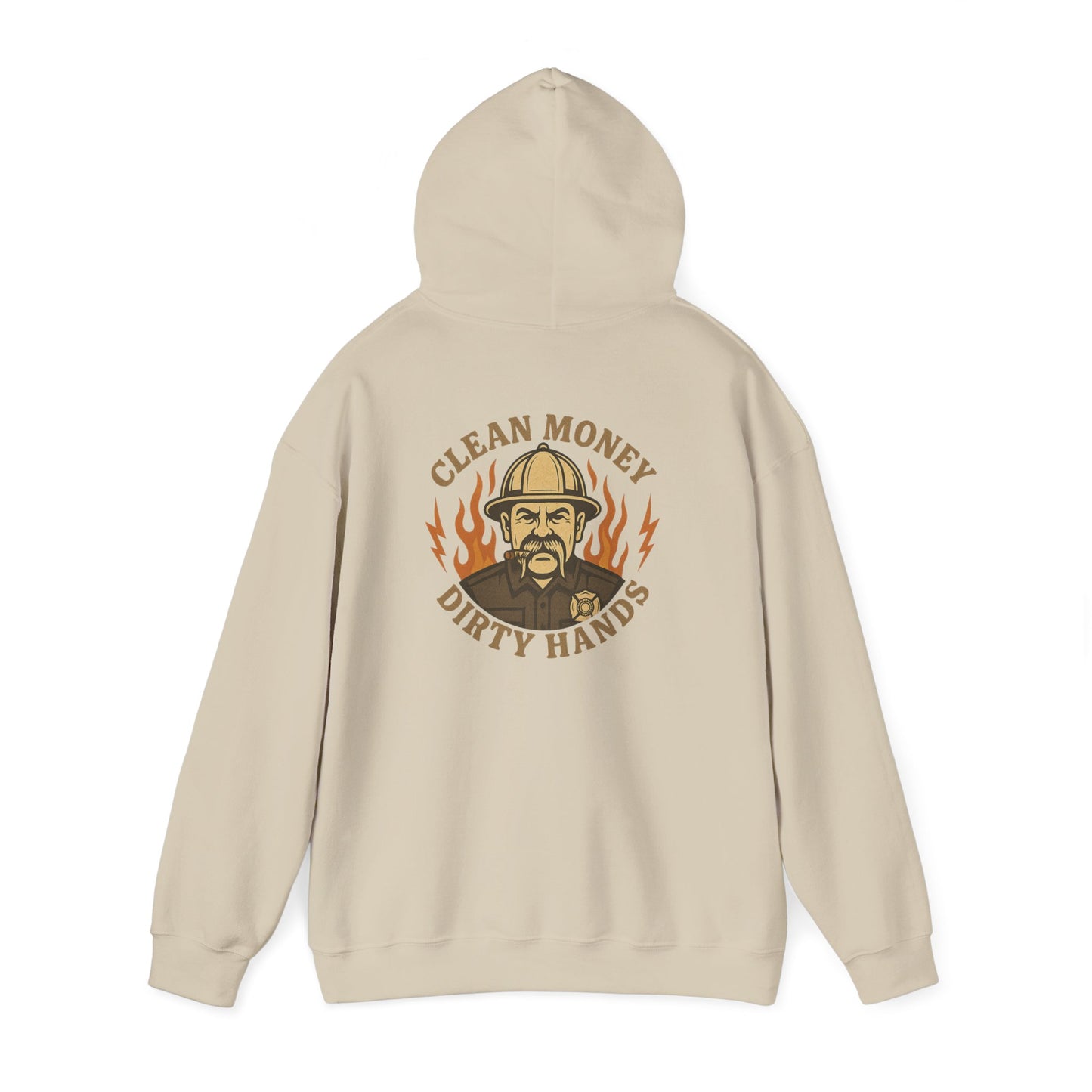 Angry Fire Chief Unisex Hooded Sweatshirt - Bold Graphic Design for Firefighter Enthusiasts