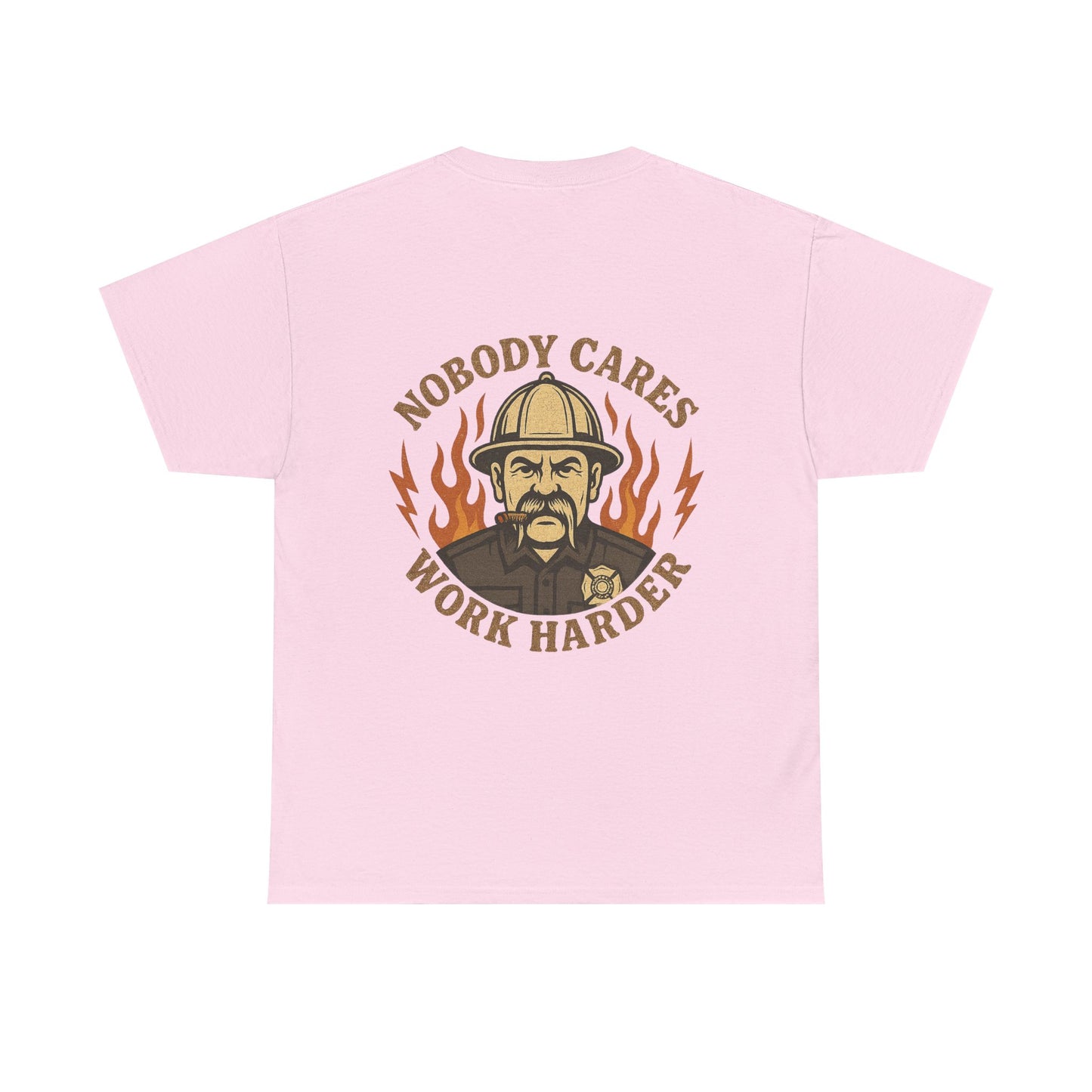 Angry Fire Chief Tee – Unisex Heavy Cotton Shirt, Casual Wear, Gift for Firefighters, Motivational Tee, Everyday Apparel