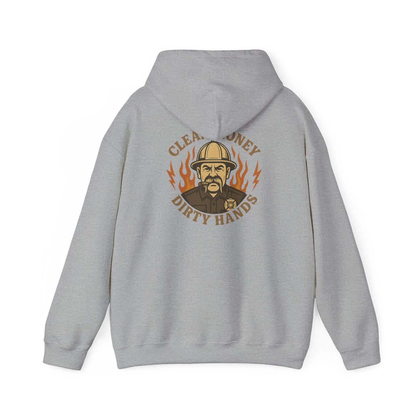 Angry Fire Chief Unisex Hooded Sweatshirt - Bold Graphic Design for Firefighter Enthusiasts