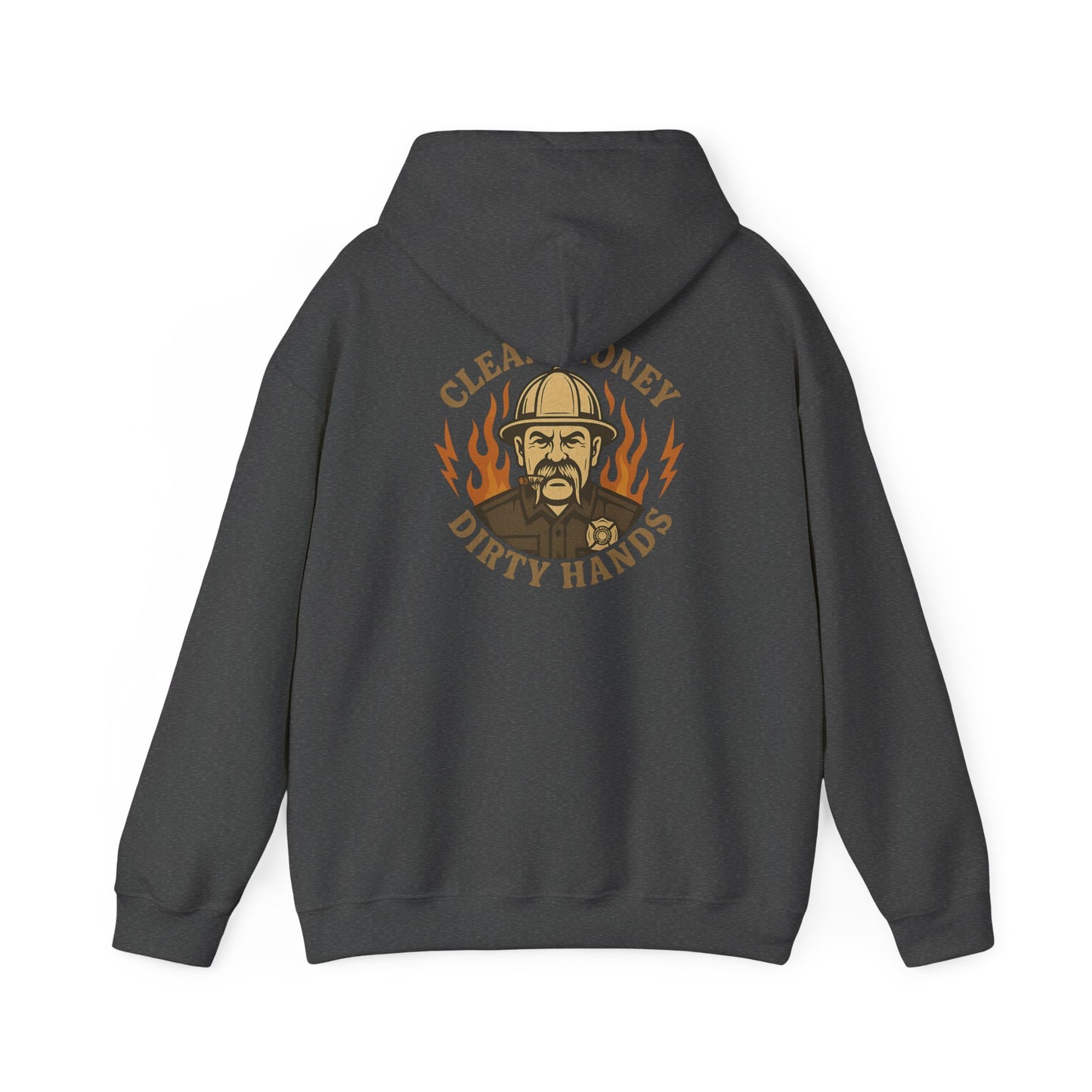 Angry Fire Chief Unisex Hooded Sweatshirt - Bold Graphic Design for Firefighter Enthusiasts