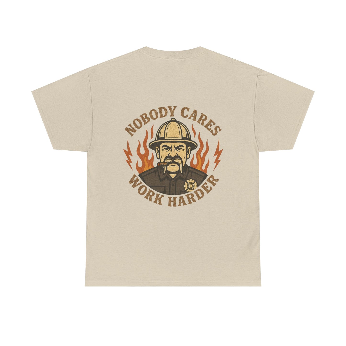 Angry Fire Chief Tee – Unisex Heavy Cotton Shirt, Casual Wear, Gift for Firefighters, Motivational Tee, Everyday Apparel